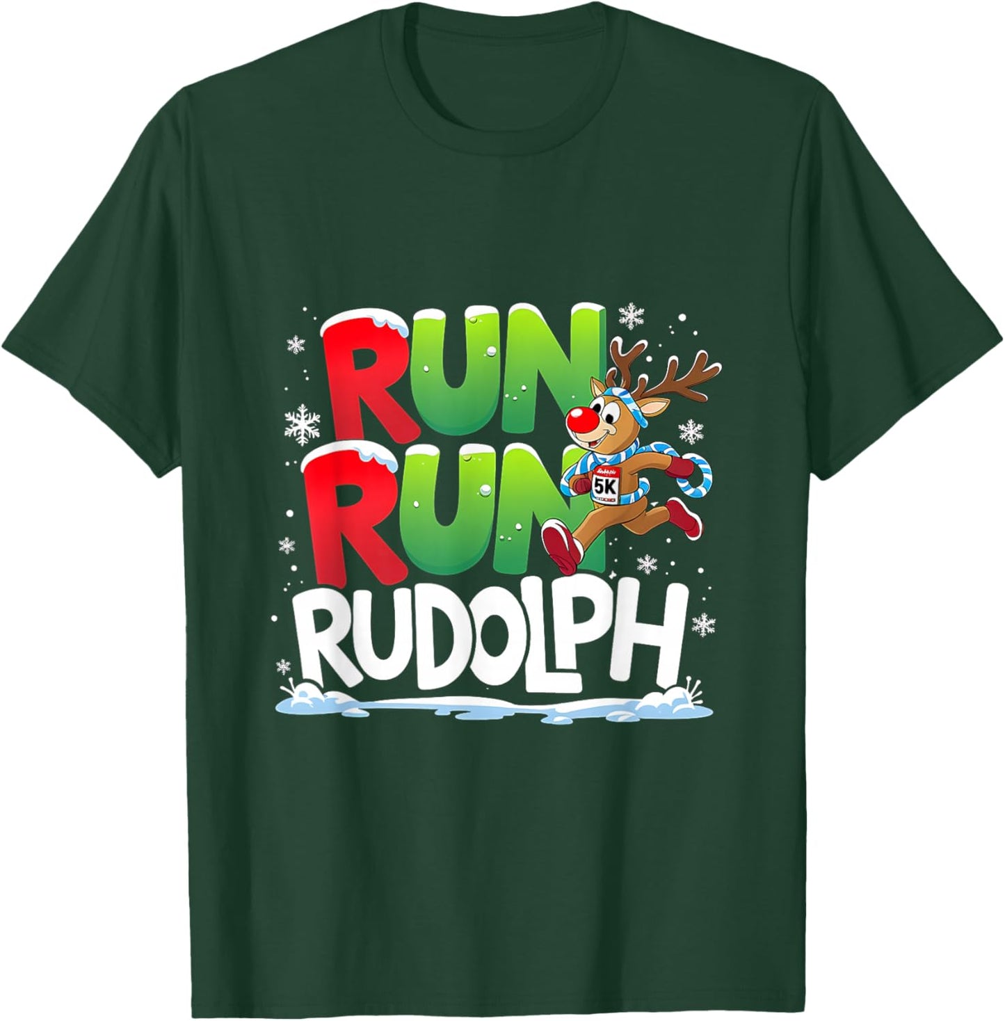 Rudolph Christmas Humor Funny Xmas Reindeer Deer T-Shirt - T-Shirt | Forest