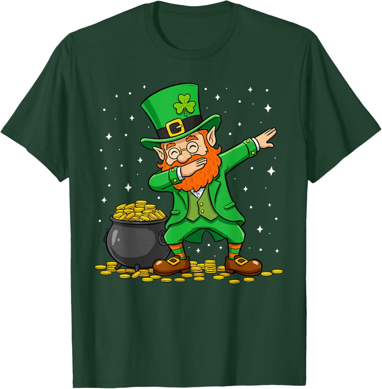 Dabbing Leprechaun Dab Dance St Patricks Day Men Women Boys T-Shirt - T-Shirt | Forest