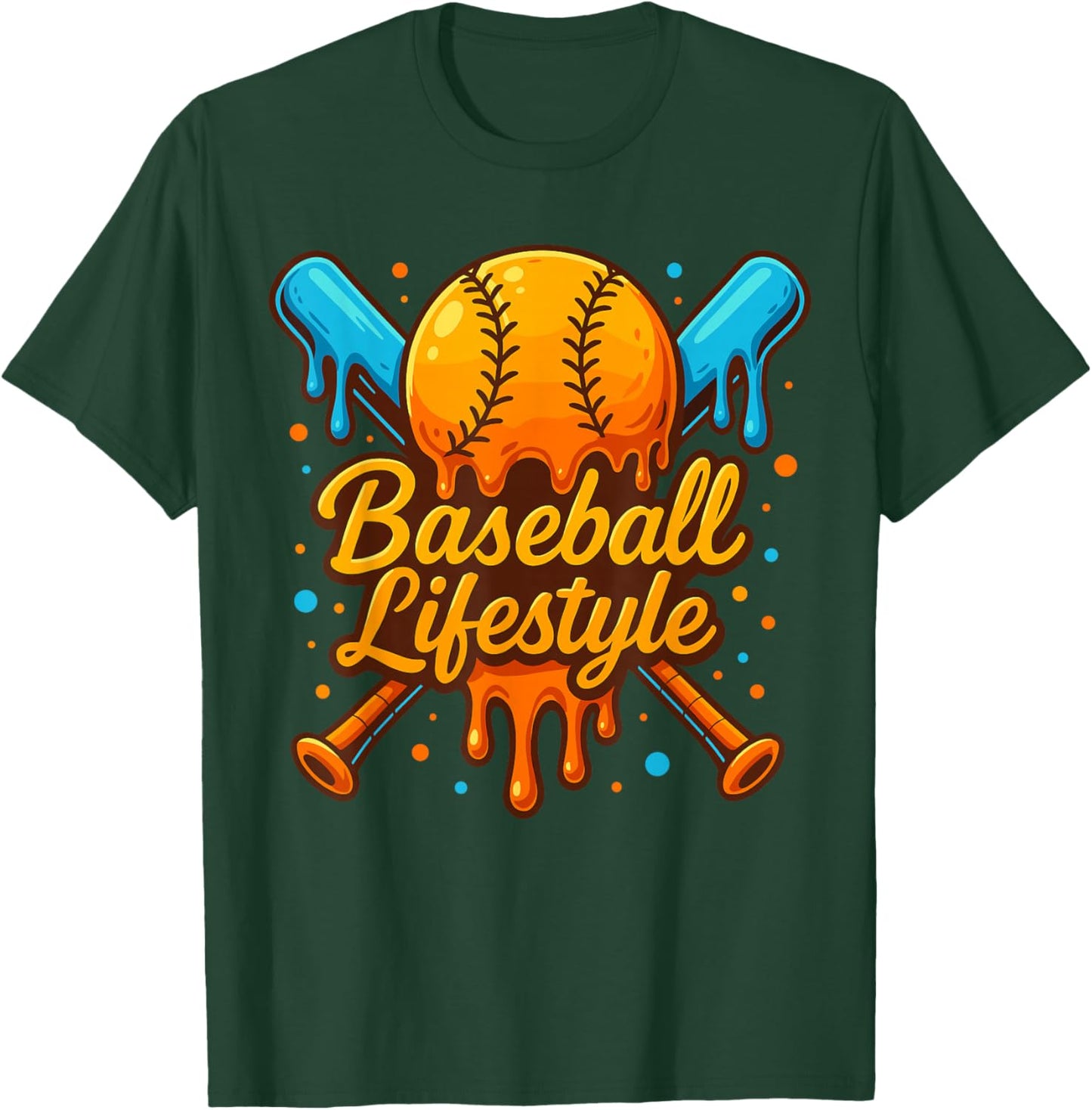 Baseball Drip Outfit Boys, Ice Cream Drip Baseball Lifestyle T-Shirt - T-Shirt | Forest