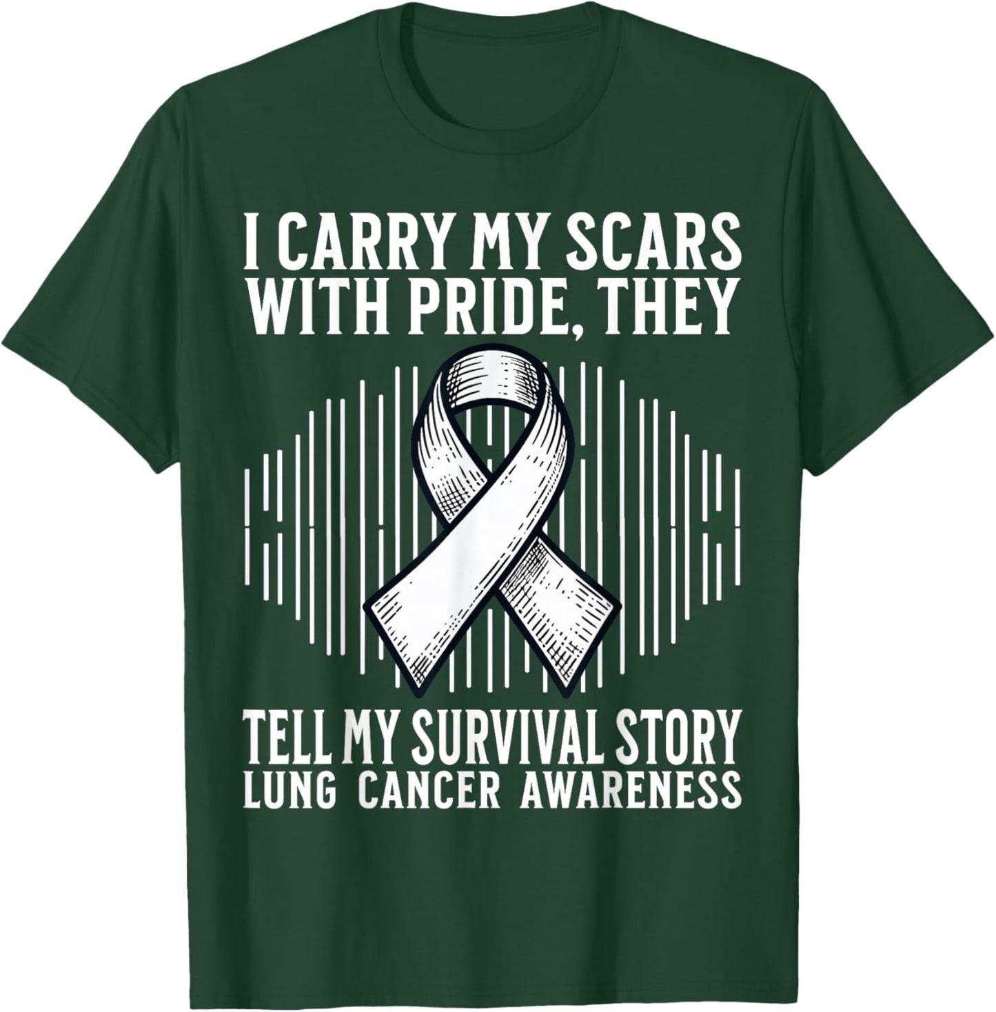 Lung Cancer Awareness Products Gifts Lung Cancer Survivor T-Shirt - T-Shirt | Forest