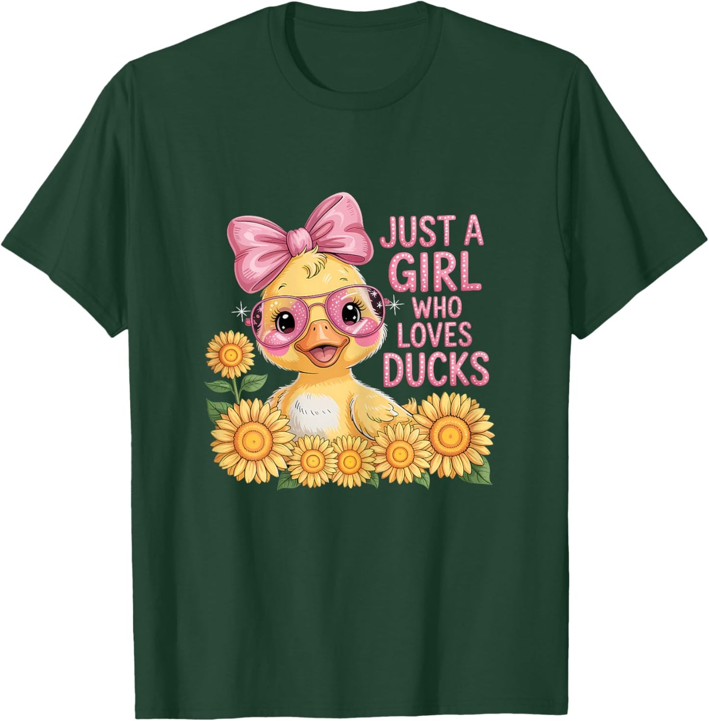 Just A Girl Who Loves Ducks Cute Duck T-Shirt - T-Shirt | Forest