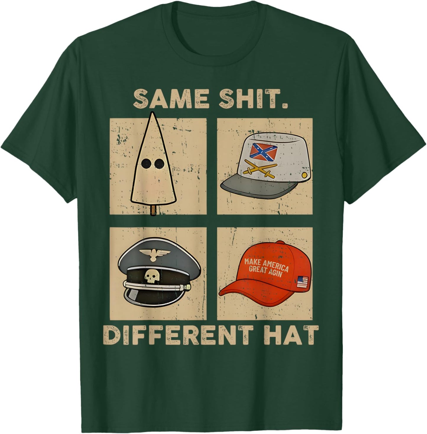 Same Shit Different Hat Retro Vintage Funny Women T-Shirt - T-Shirt | Forest