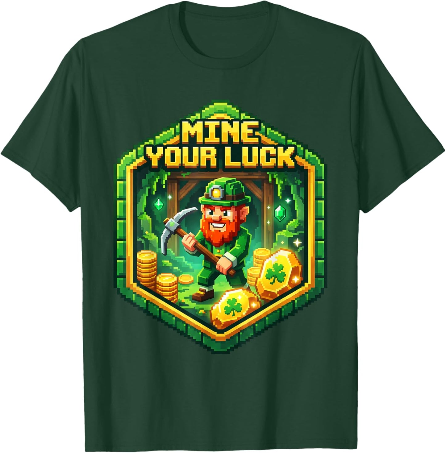 Kid St Patricks Day Shirt Video Games Funny St Patty Boy Men T-Shirt - T-Shirt | Forest