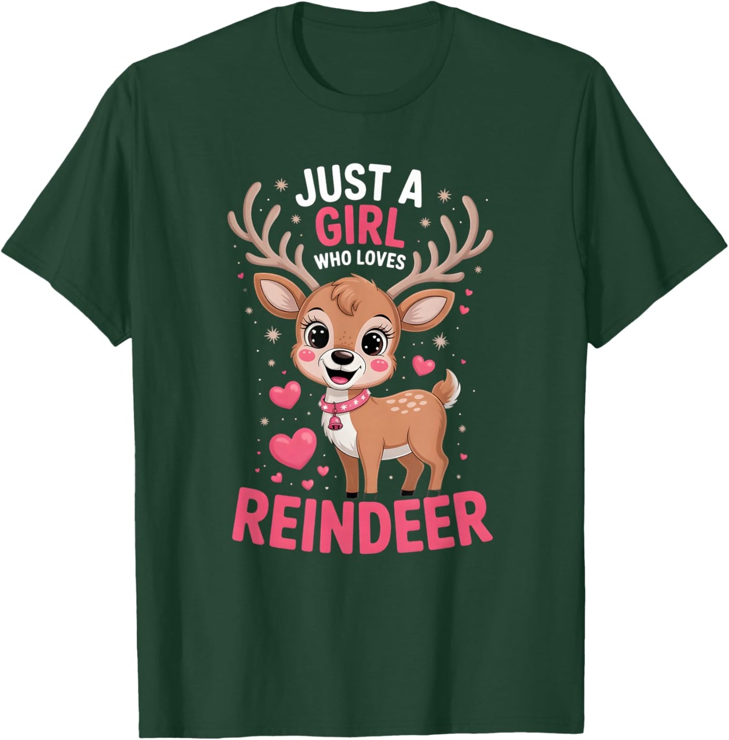 Girls Reindeer T-Shirt - T-Shirt | Forest