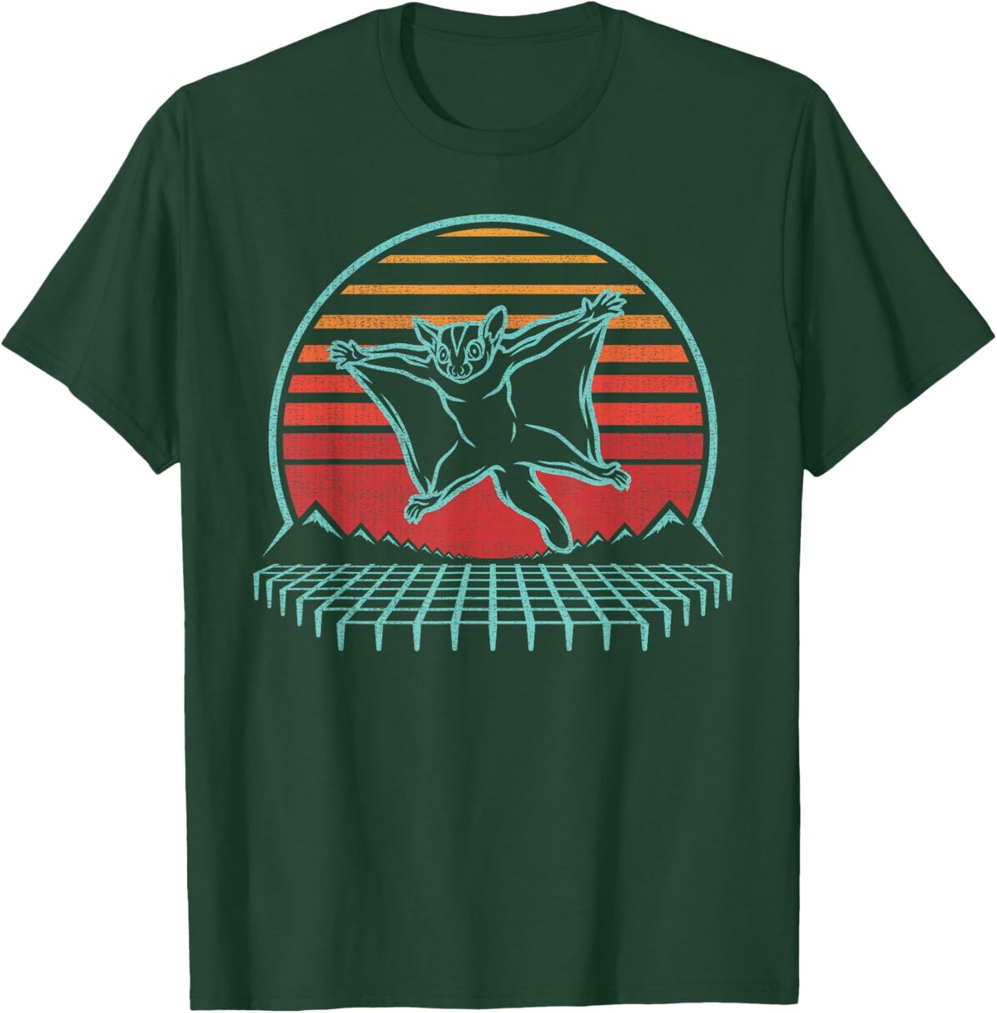 Sugar Glider Lover Animal Retro Vintage 80s T-Shirt - T-Shirt | Forest