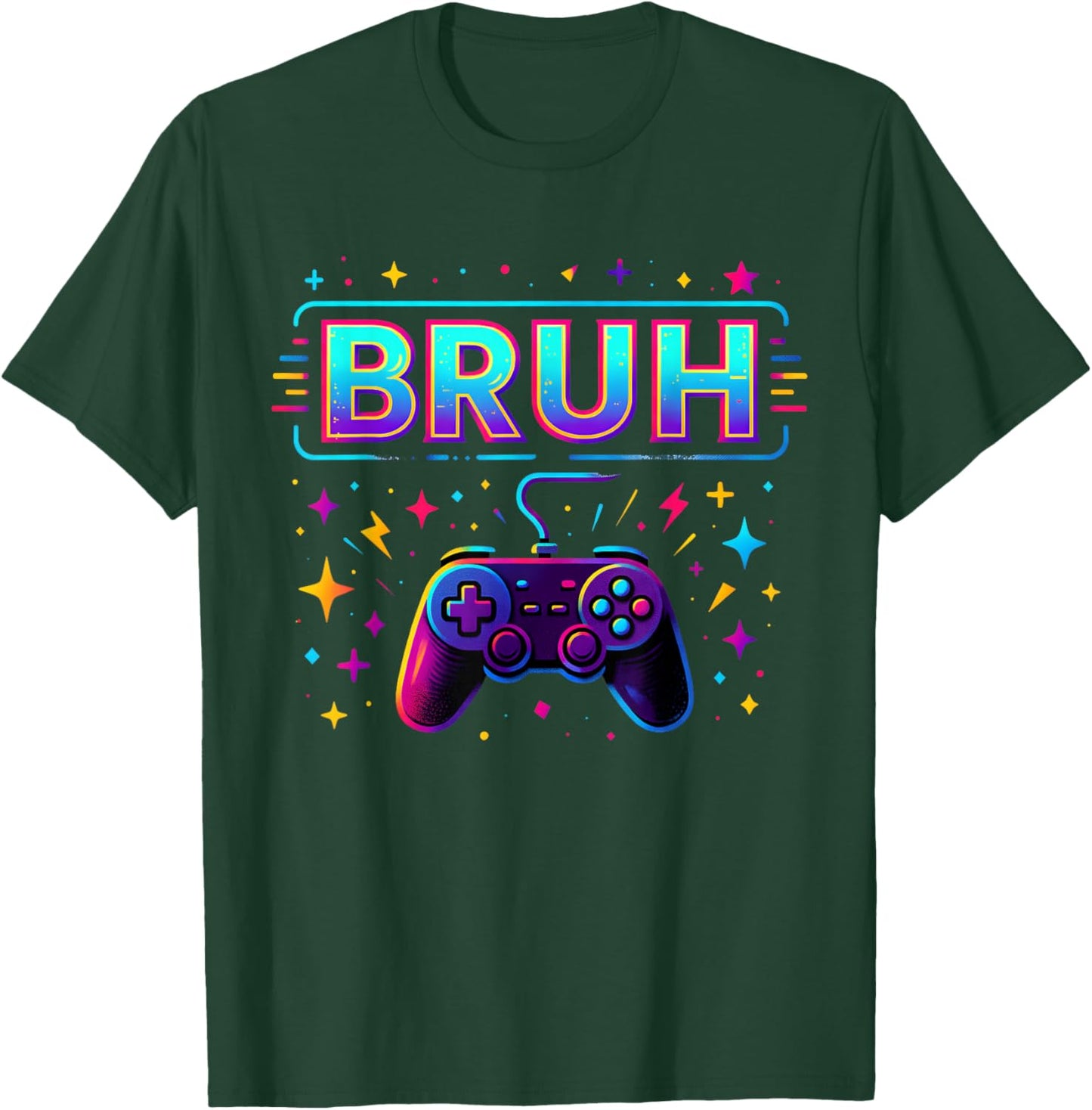 Gamer Bruh Video Game Funny Birthday Gaming Teen Boys Kids T-Shirt - T-Shirt | Forest