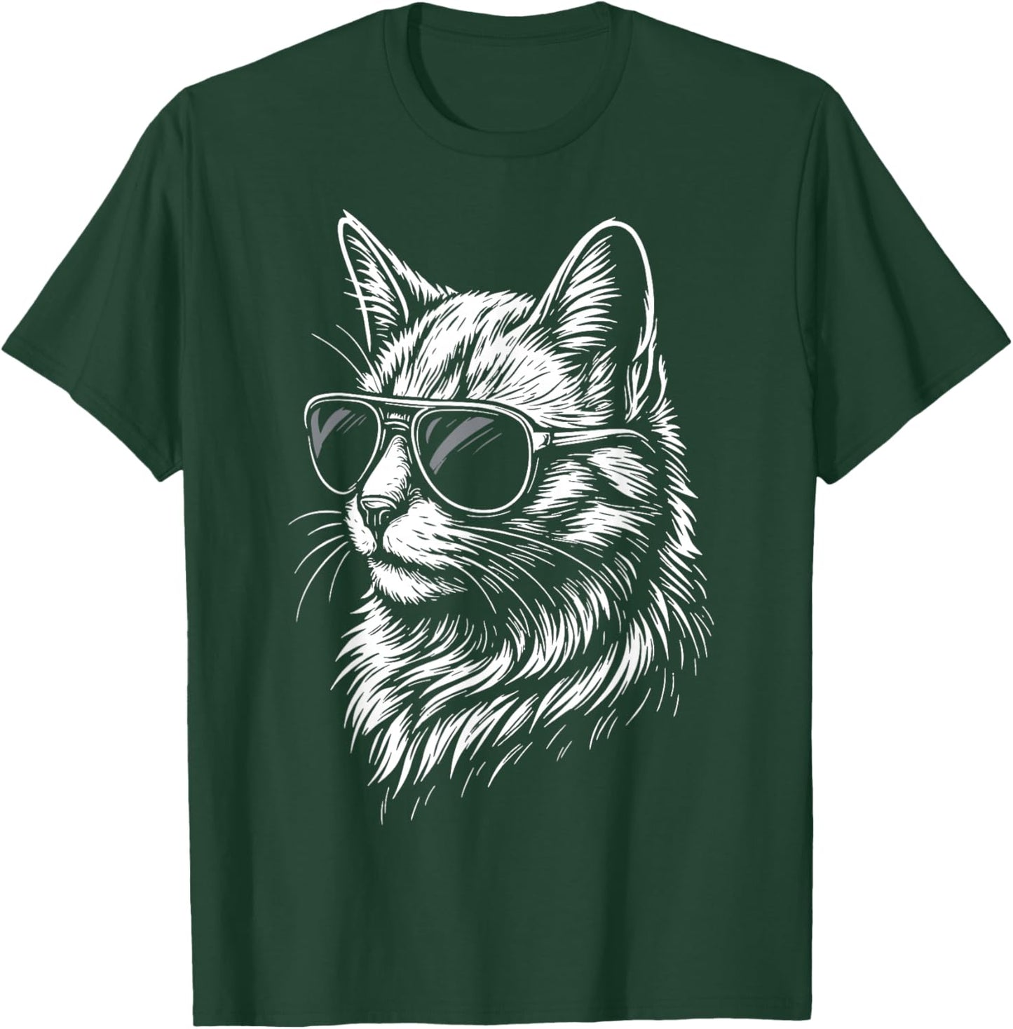 Cat with Sunglasses T-Shirt - T-Shirt | Forest