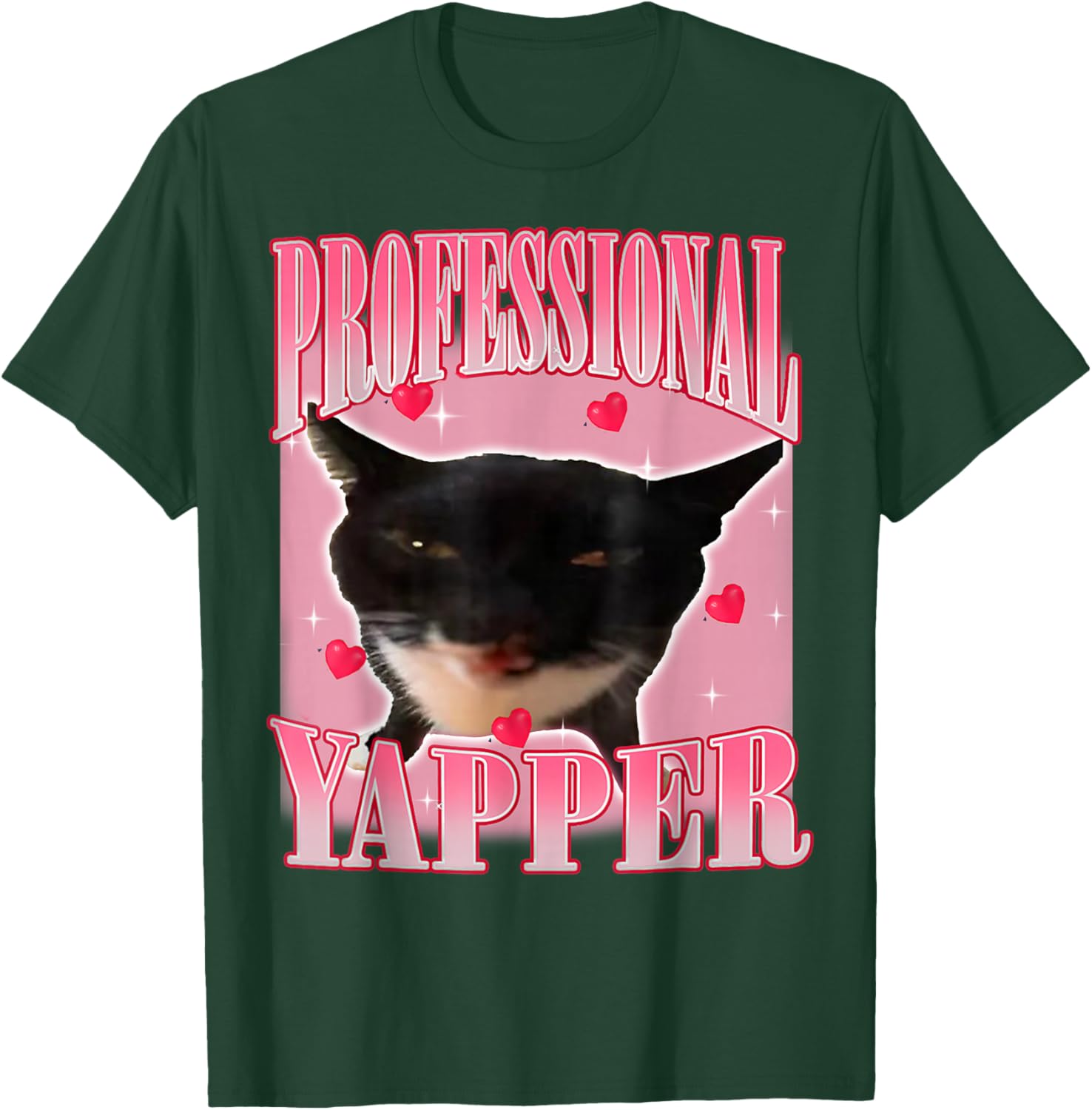 Professional Yapper Cat Funny Oddly Specific Dank Meme T-Shirt - T-Shirt | Forest