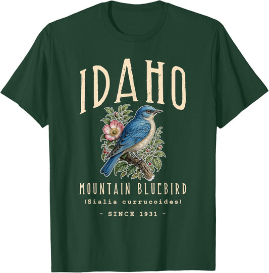 Idaho Mountain Bluebird T-Shirt - T-Shirt | Forest