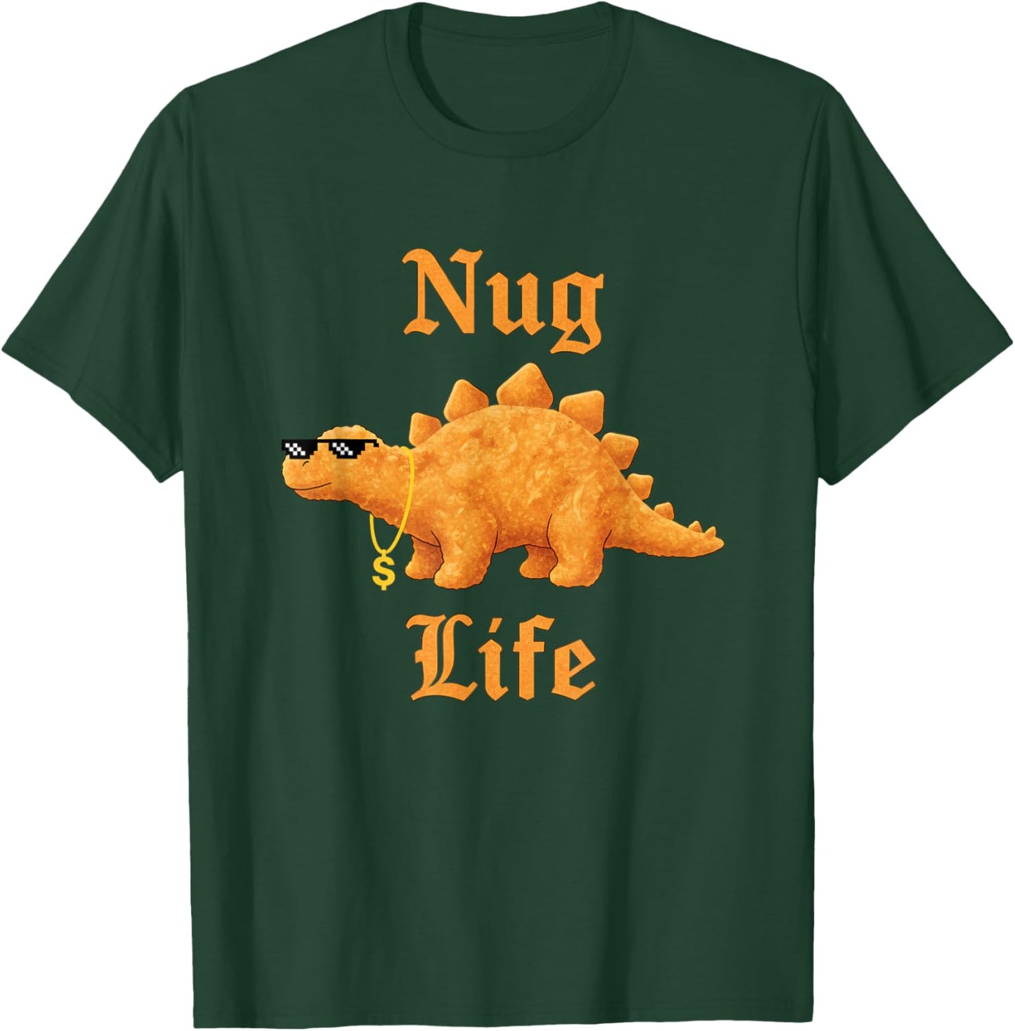 Chicken Nug Life Dino Nugget Design T-Shirt - T-Shirt | Forest