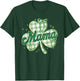 Lucky Mama St Patricks Day Mom Coquette Bow Shamrock Women T-Shirt - T-Shirt | Forest