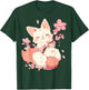 Cute Kitsune Kawaii Fox Sakura T-Shirt - T-Shirt | Forest