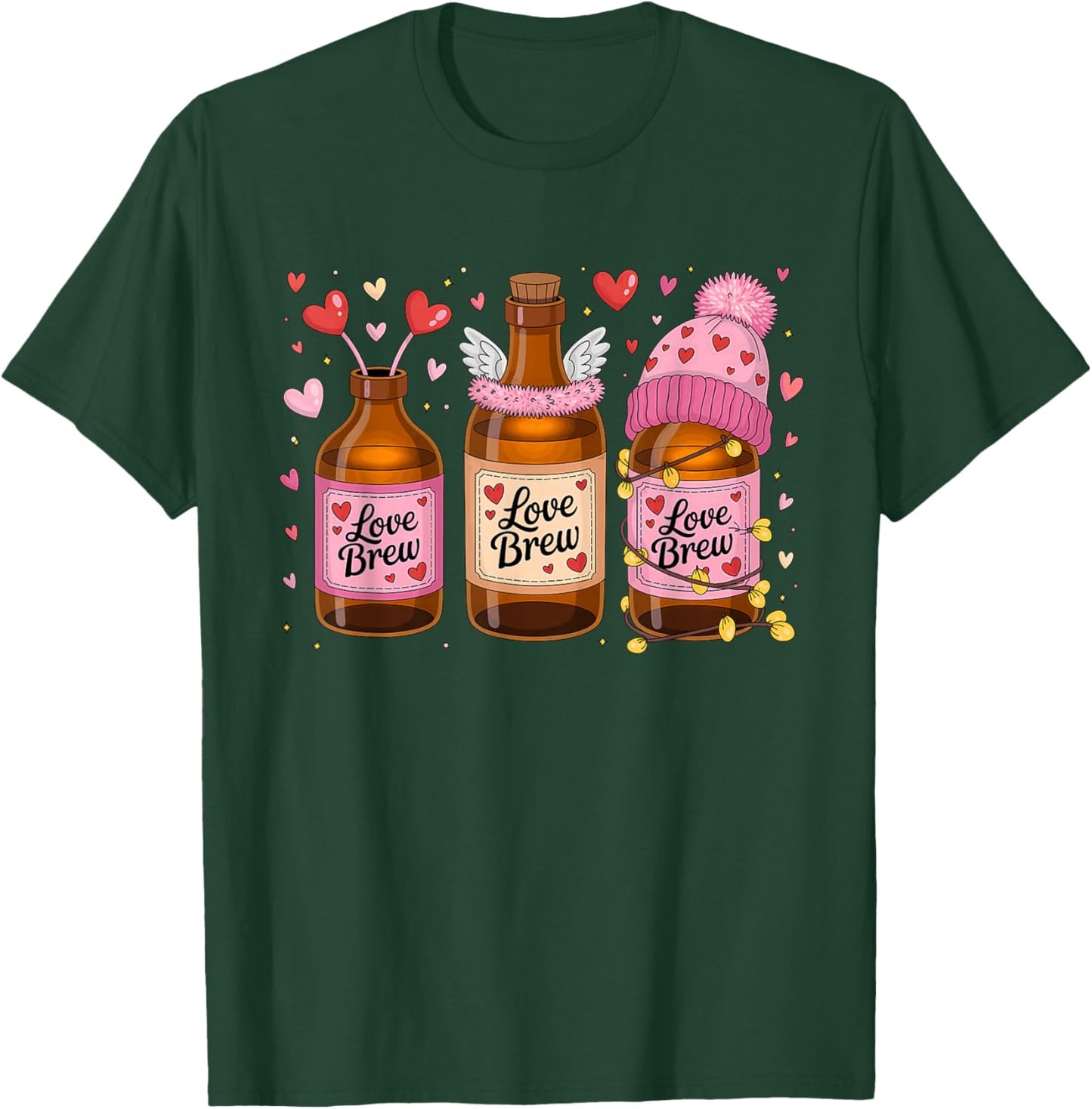 Funny Valentine Beer Design T-Shirt - T-Shirt | Forest