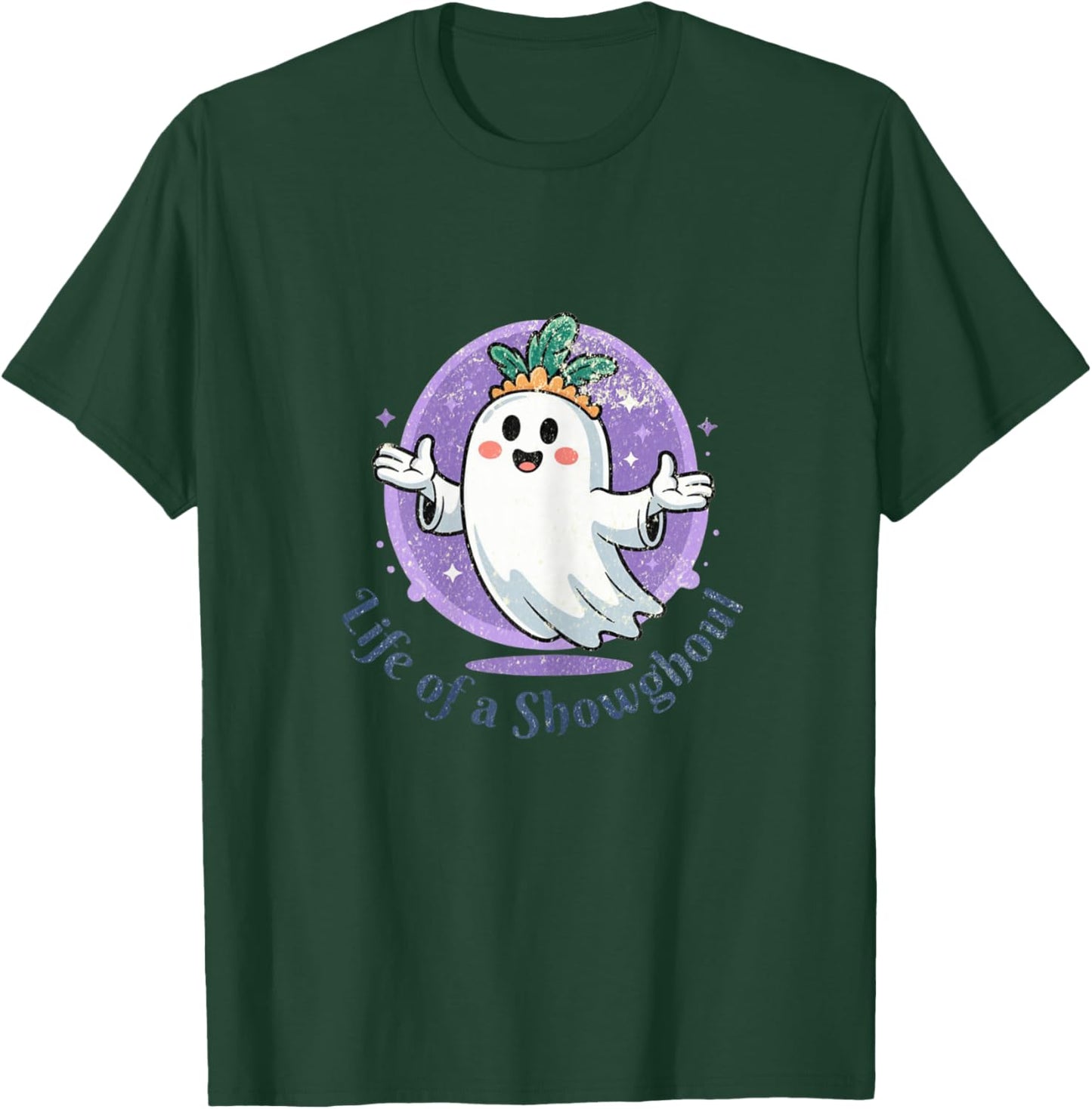 Life of a Showghoul Cute Halloween Ghost and Girls T-Shirt - T-Shirt | Forest