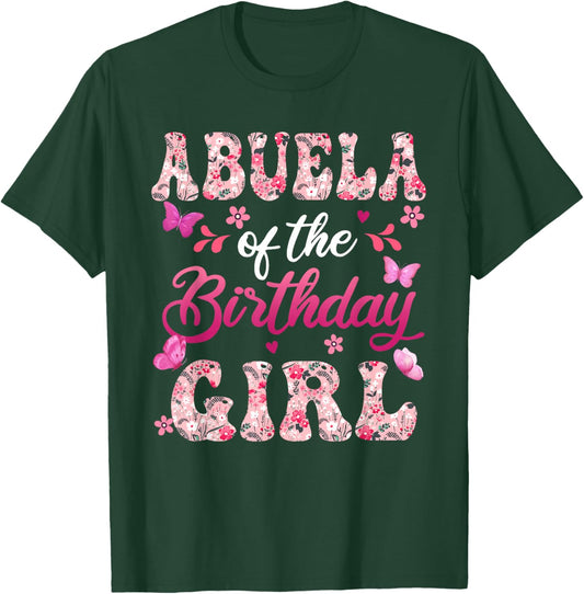 Abuela of The Birthday Girl Butterfly Family Matching T-Shirt - T-Shirt | Forest