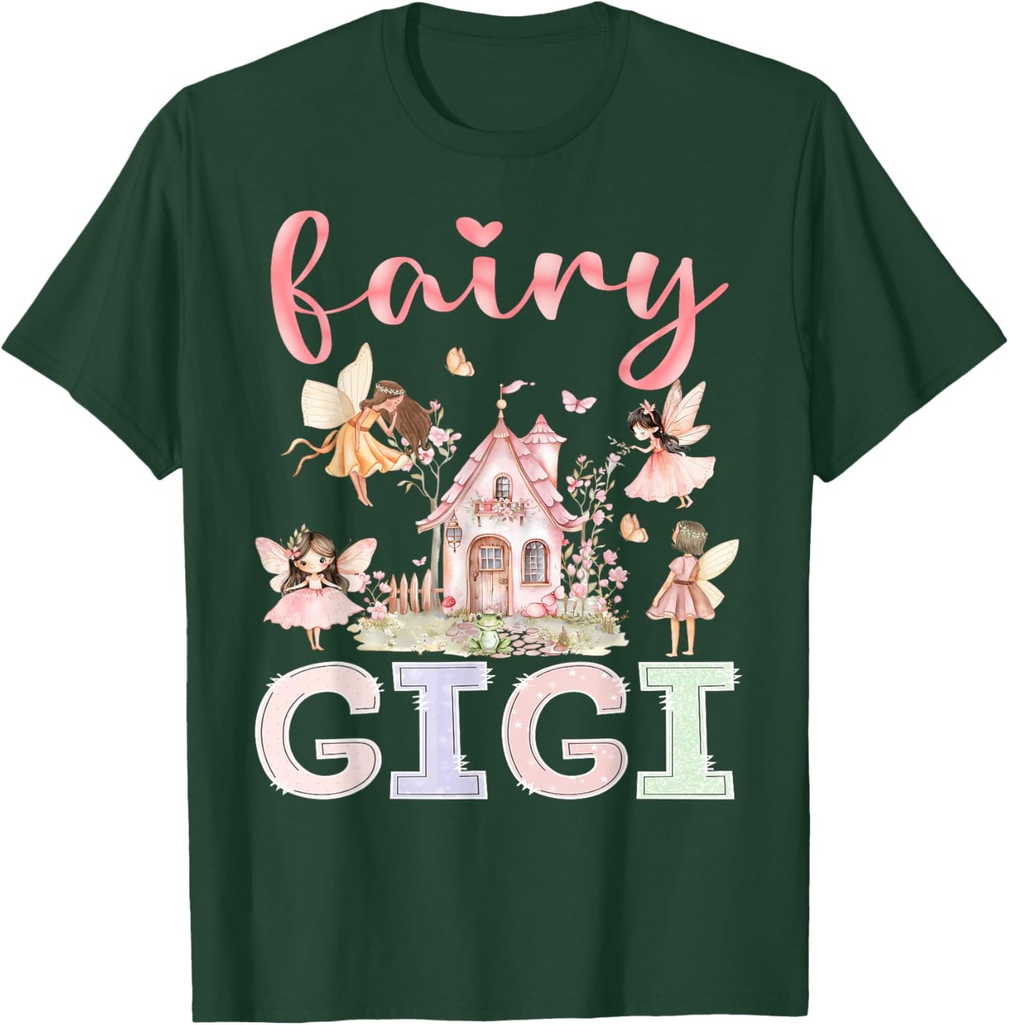 Fairy Gigi Magical Floral Funny Birthday Girl Fairytale T-Shirt - T-Shirt | Forest