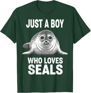 Just a Boy Who Loves Seals T-Shirt - T-Shirt | Forest