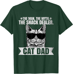 Cat Dad - The Man The Myth The Snack Dealer Cat Lover T-Shirt - T-Shirt | Forest