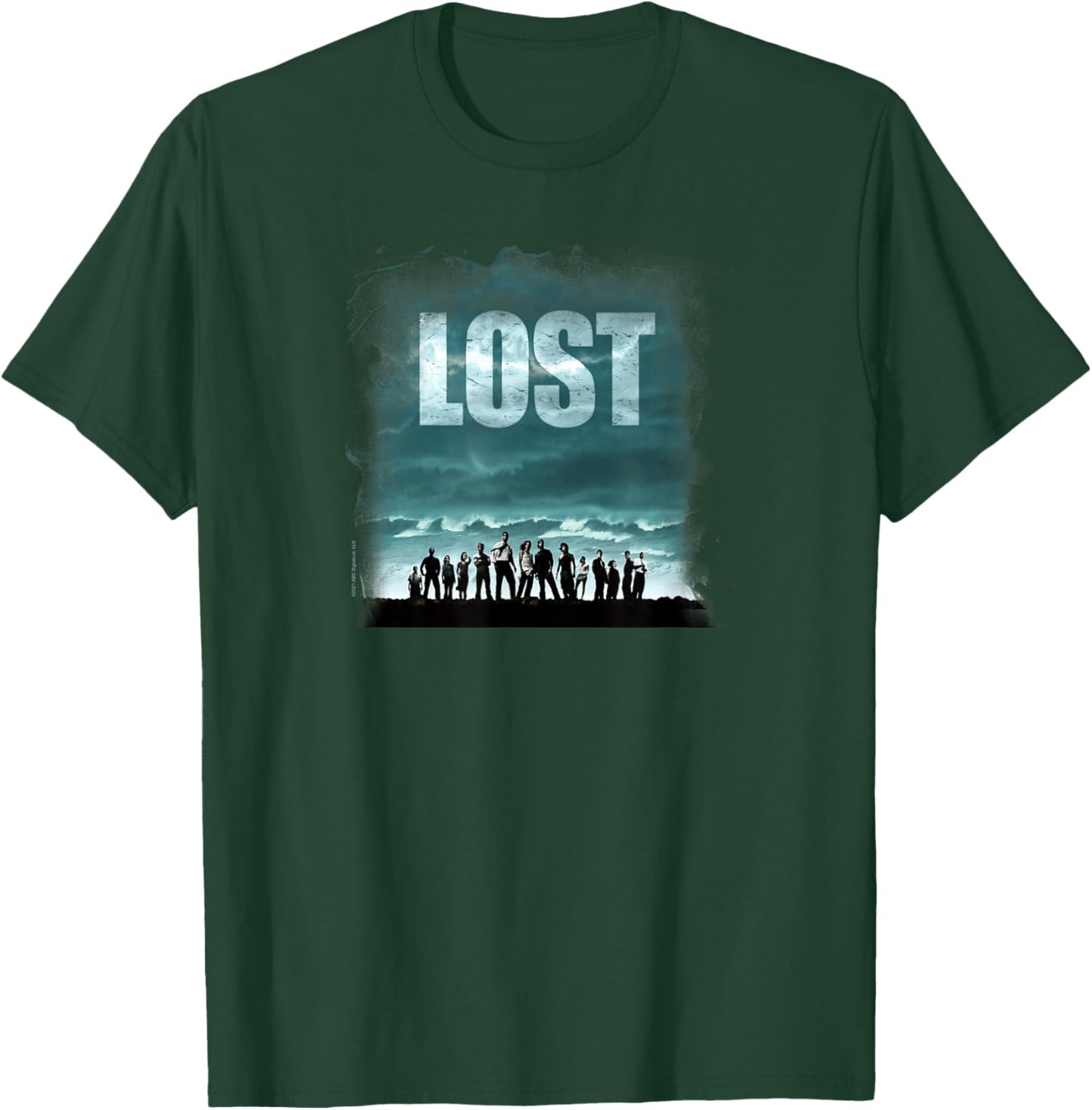 Lost Stormy Sky and Ocean Cast Outlines Poster TV Show T-Shirt - T-Shirt | Forest