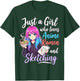 Just A Girl Who Loves Anime Ramen and Sketching T-Shirt - T-Shirt | Forest