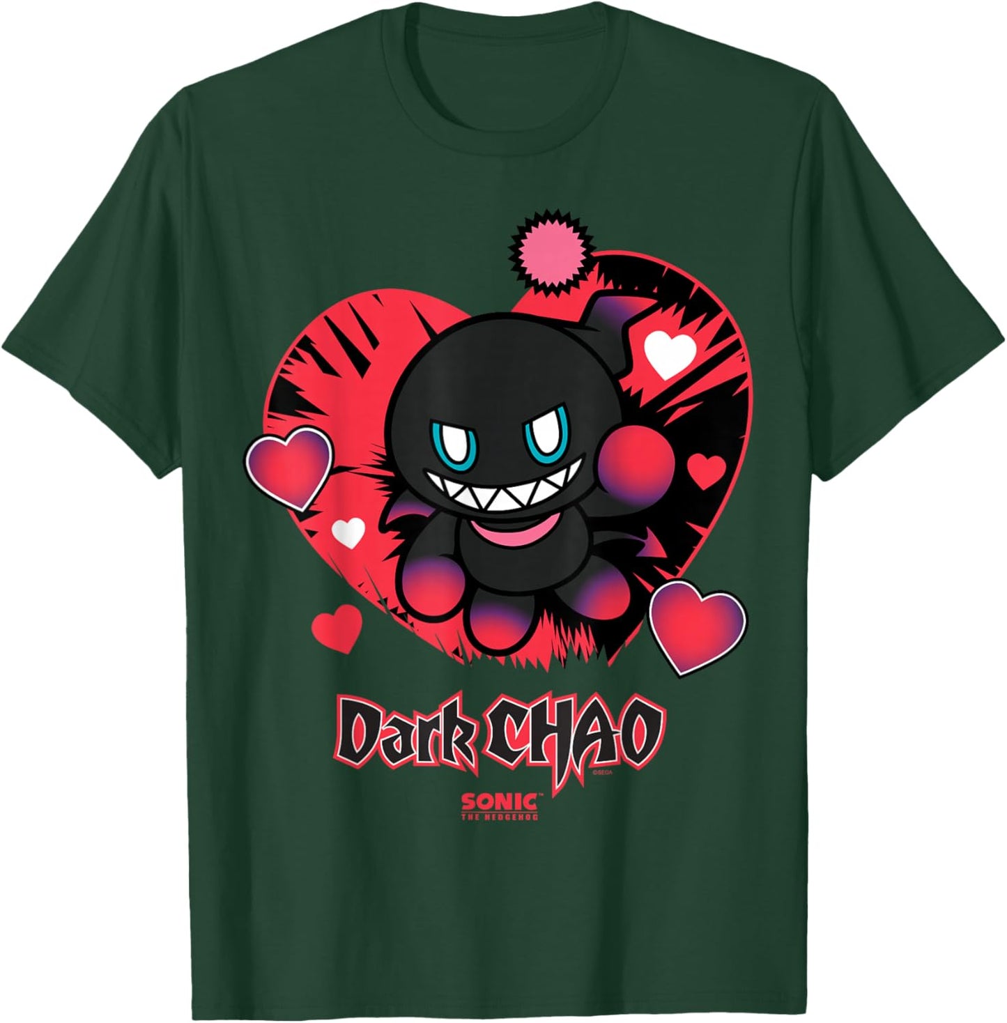 Sonic The Hedgehog Dark Chao Valentine's Day T-Shirt - T-Shirt | Forest