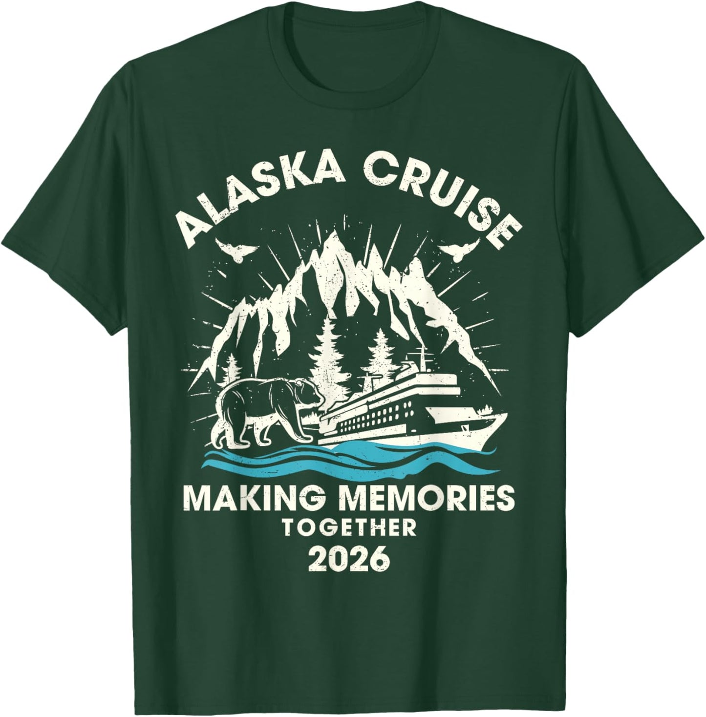 Alaska Cruise 2026 Matching Family Group Alaska Vacation T-Shirt - T-Shirt | Forest