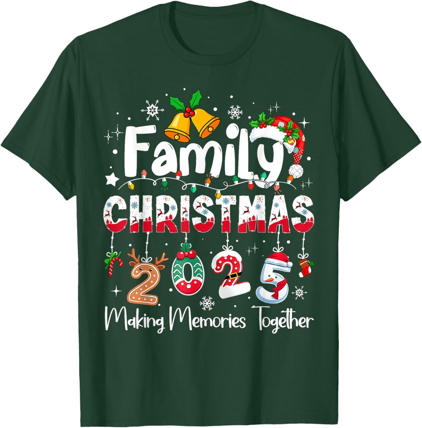 Family Christmas 2025 Matching Outfit Xmas Squad Santa T-Shirt - T-Shirt | Forest