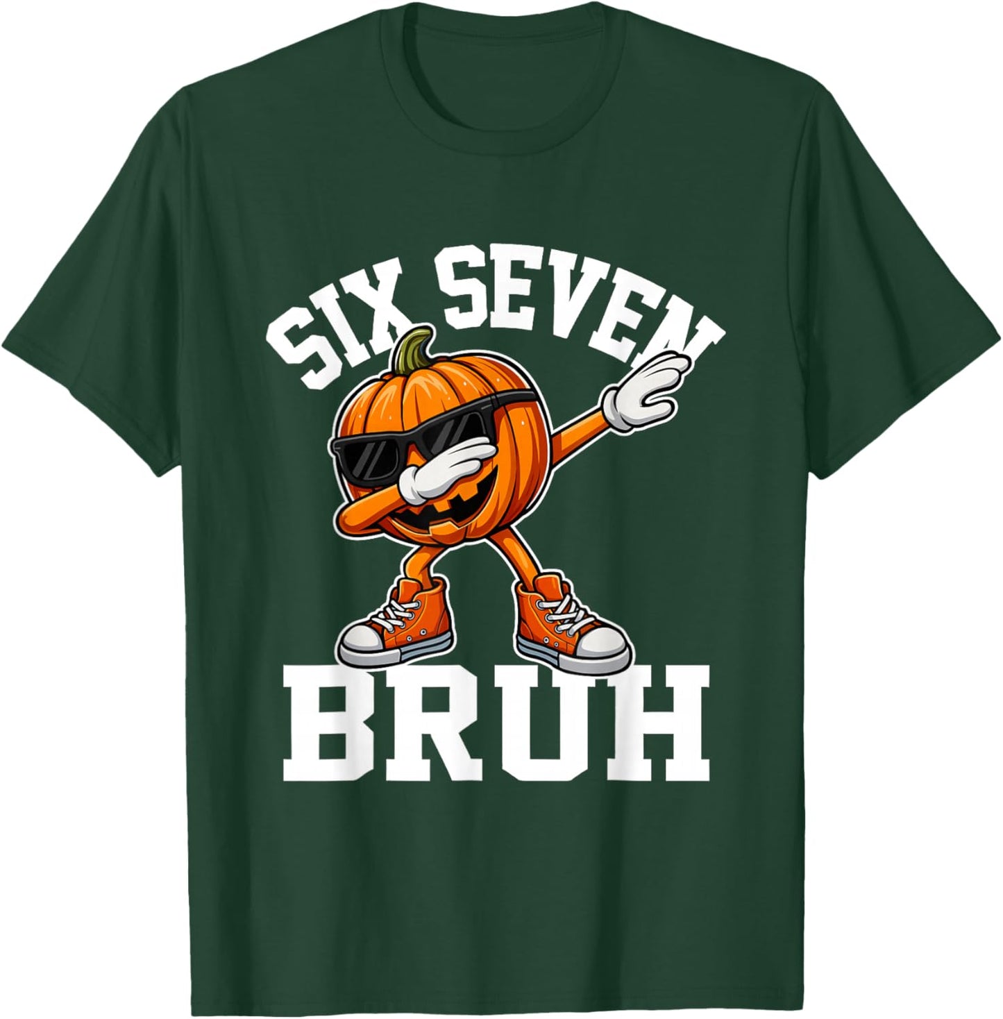 Funny 67 Bruh Halloween Six Seven Meme Brainrot Pumpkin Kids T-Shirt - T-Shirt | Forest