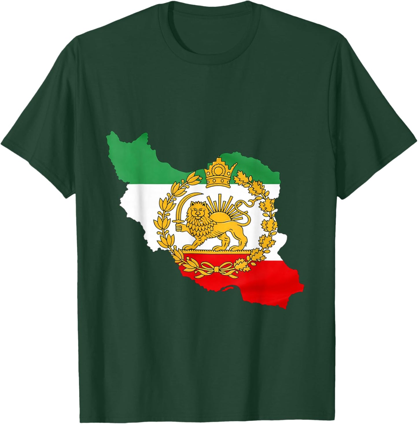 Persian Lion, Iran Map, Iranian Flag, Lion & Sun Flag T-Shirt - T-Shirt | Forest