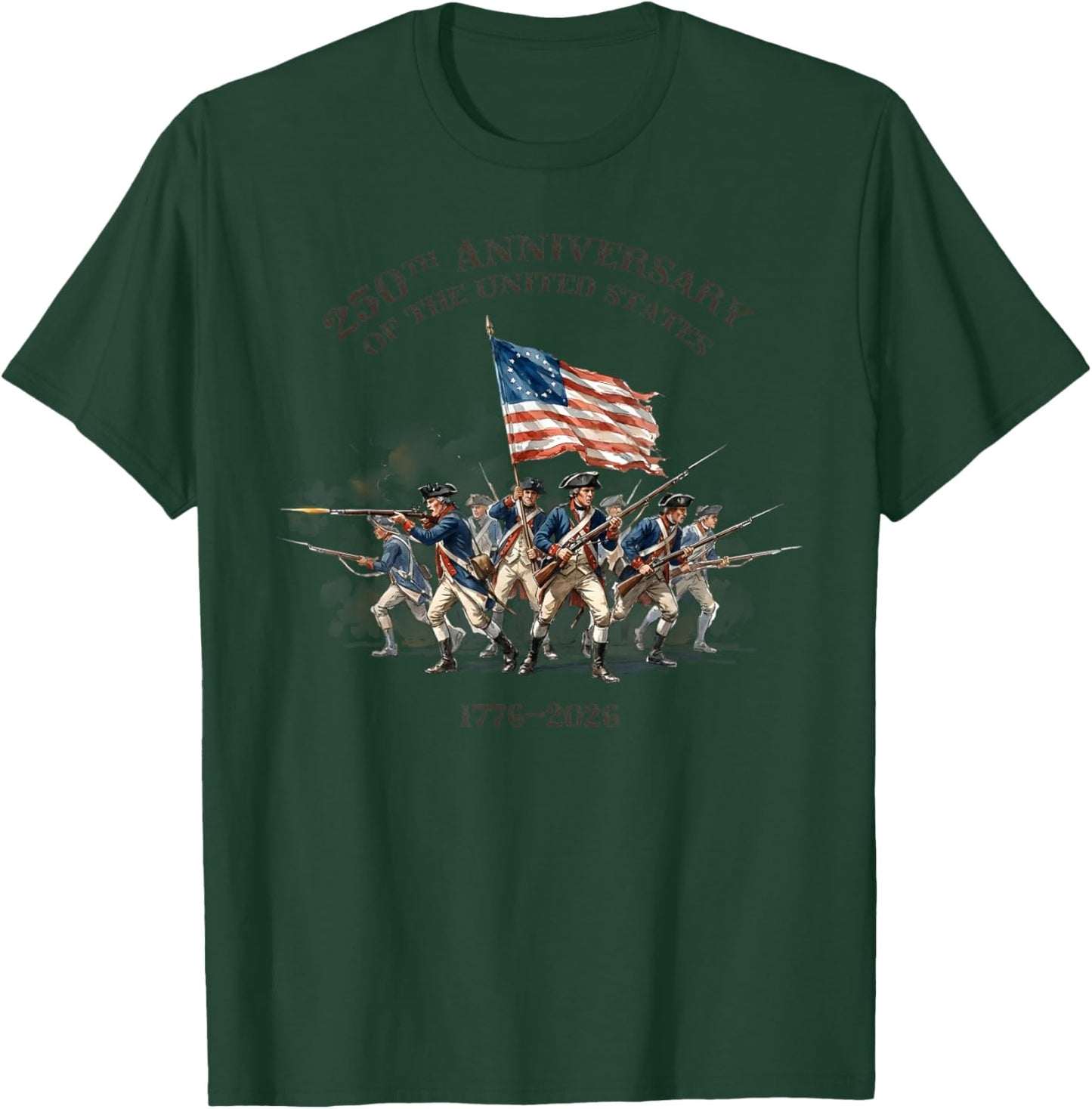 Revolutionary War Soldiers America Independence Outfit T-Shirt - T-Shirt | Forest