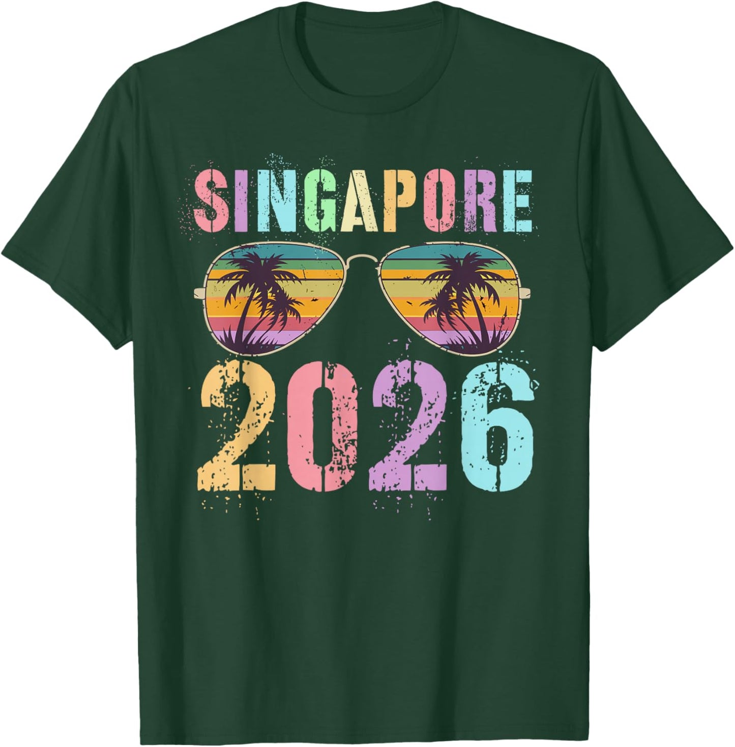 Cute Singapore 2026 Vacation Surfing Trip Besties Family T-Shirt - T-Shirt | Forest