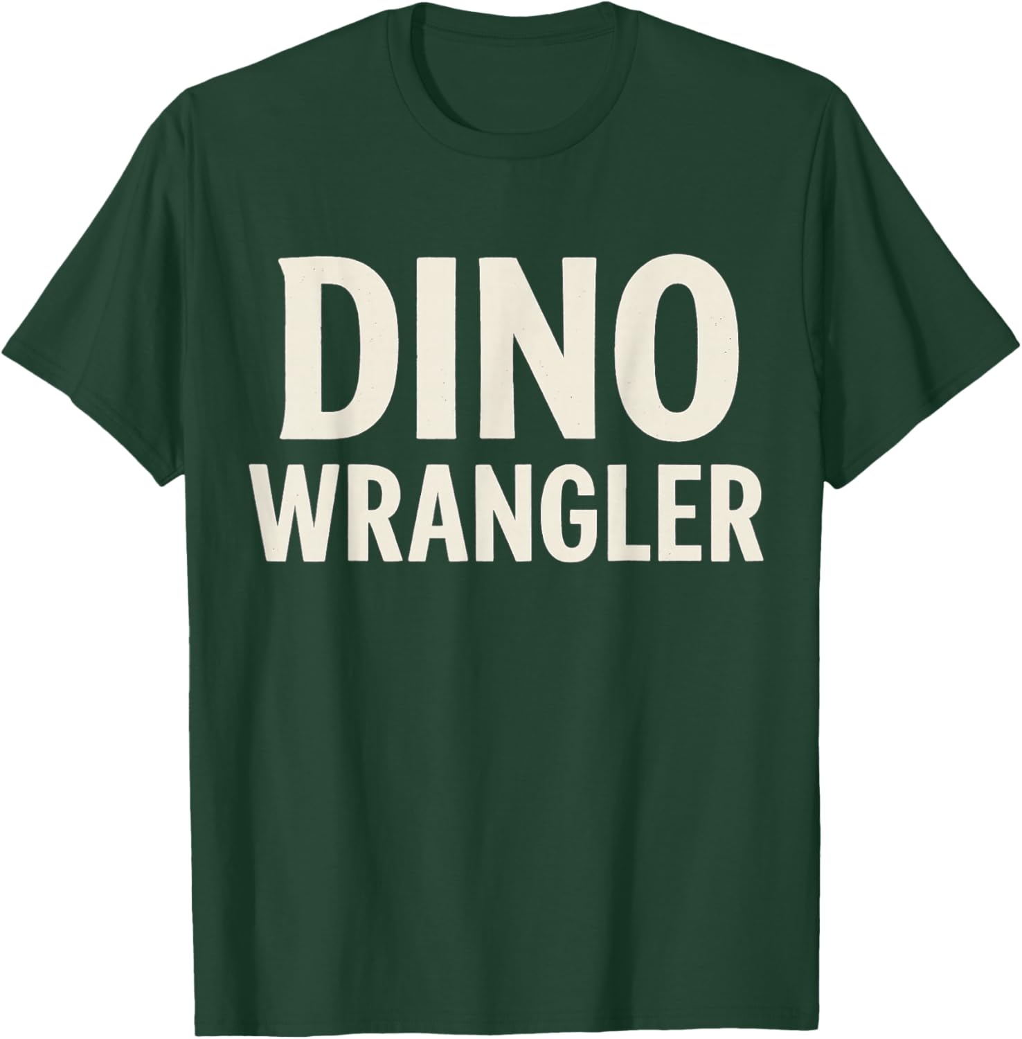 Dino Wrangler Easy Costume Dad Mom Halloween T-Shirt - T-Shirt | Forest