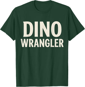 Dino Wrangler Easy Costume Dad Mom Halloween T-Shirt - T-Shirt | Forest