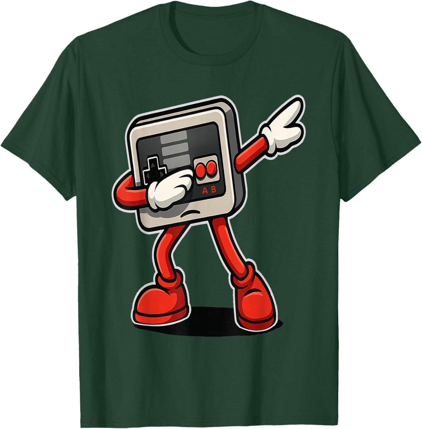 Funny Old Video Game Dabbing Retro Game Controller Gaming T-Shirt - T-Shirt | Forest