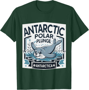 Polar Plunge Ice Jump Funny Antarctica Polar Plunge T-Shirt - T-Shirt | Forest