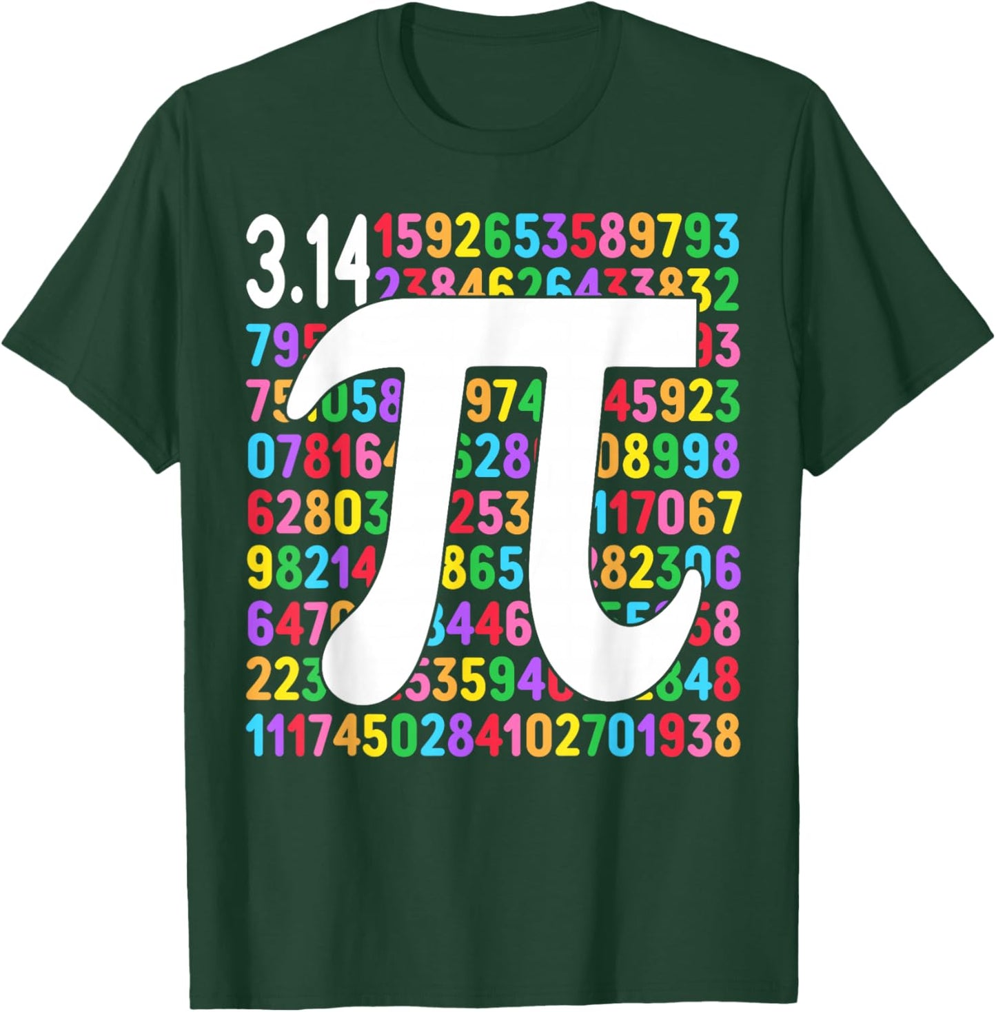 Funny Pi Day 3.14 Pi Number Symbol Math Science Teacher Kids T-Shirt - T-Shirt | Forest