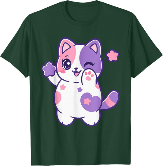 Squishy Meemeow Cats Plush Birthday Decoration Art T-Shirt - T-Shirt | Forest
