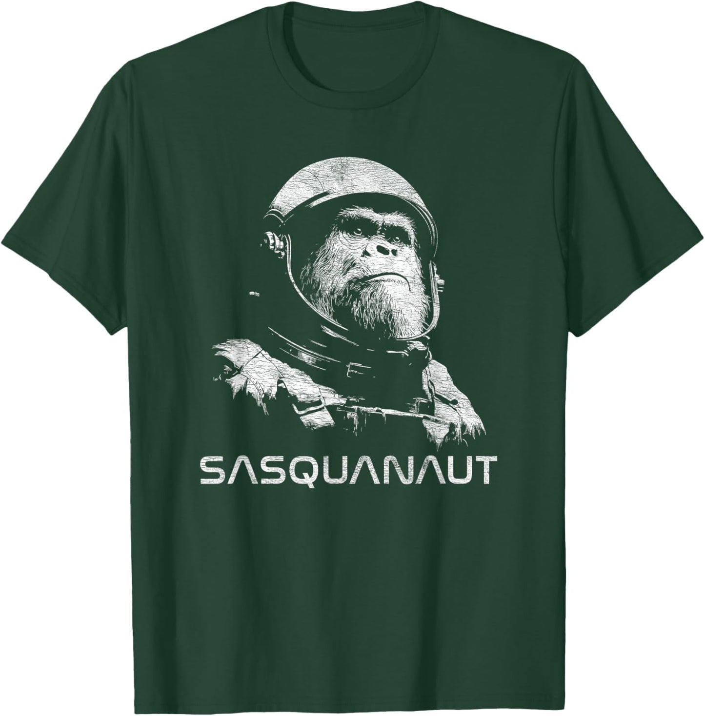 Funny Sasquatch Bigfoot Sasquanaut Space T-Shirt - T-Shirt | Forest