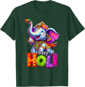 Color Elephant Hindu Women Kids T-Shirt - T-Shirt | Forest