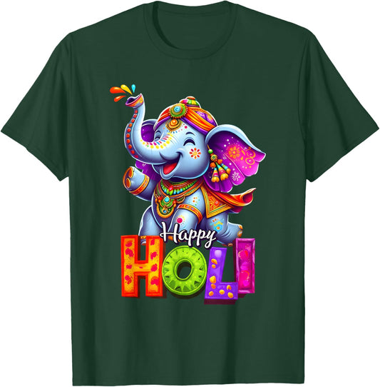 Color Elephant Hindu Women Kids T-Shirt - T-Shirt | Forest