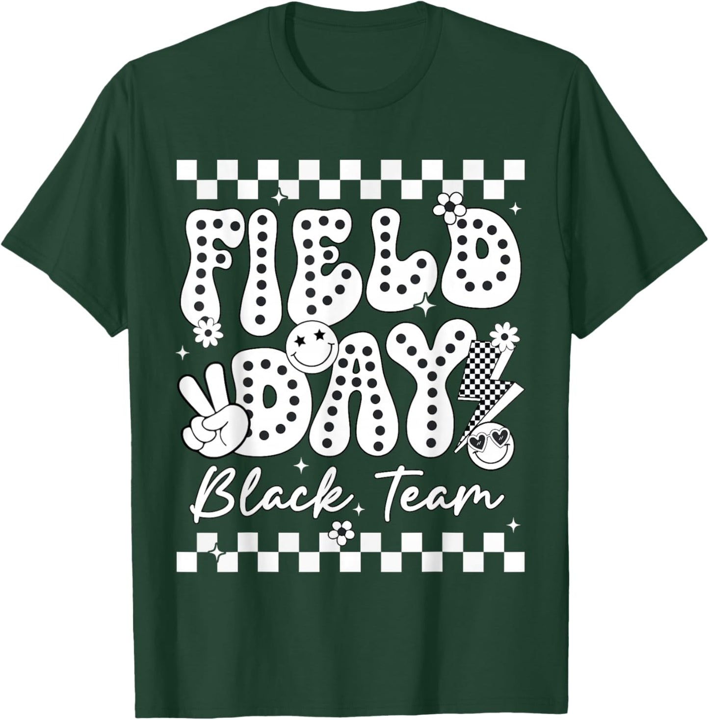Field Day Black Team Color Game Competition Men Women Kid T-Shirt - T-Shirt | Forest