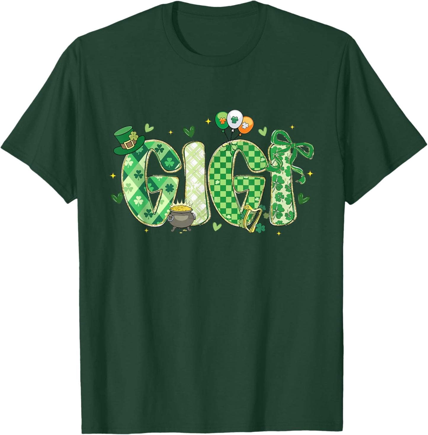 Funny Family St Patricks Day Lucky Gigi Shamrock Irish Girly T-Shirt - T-Shirt | Forest