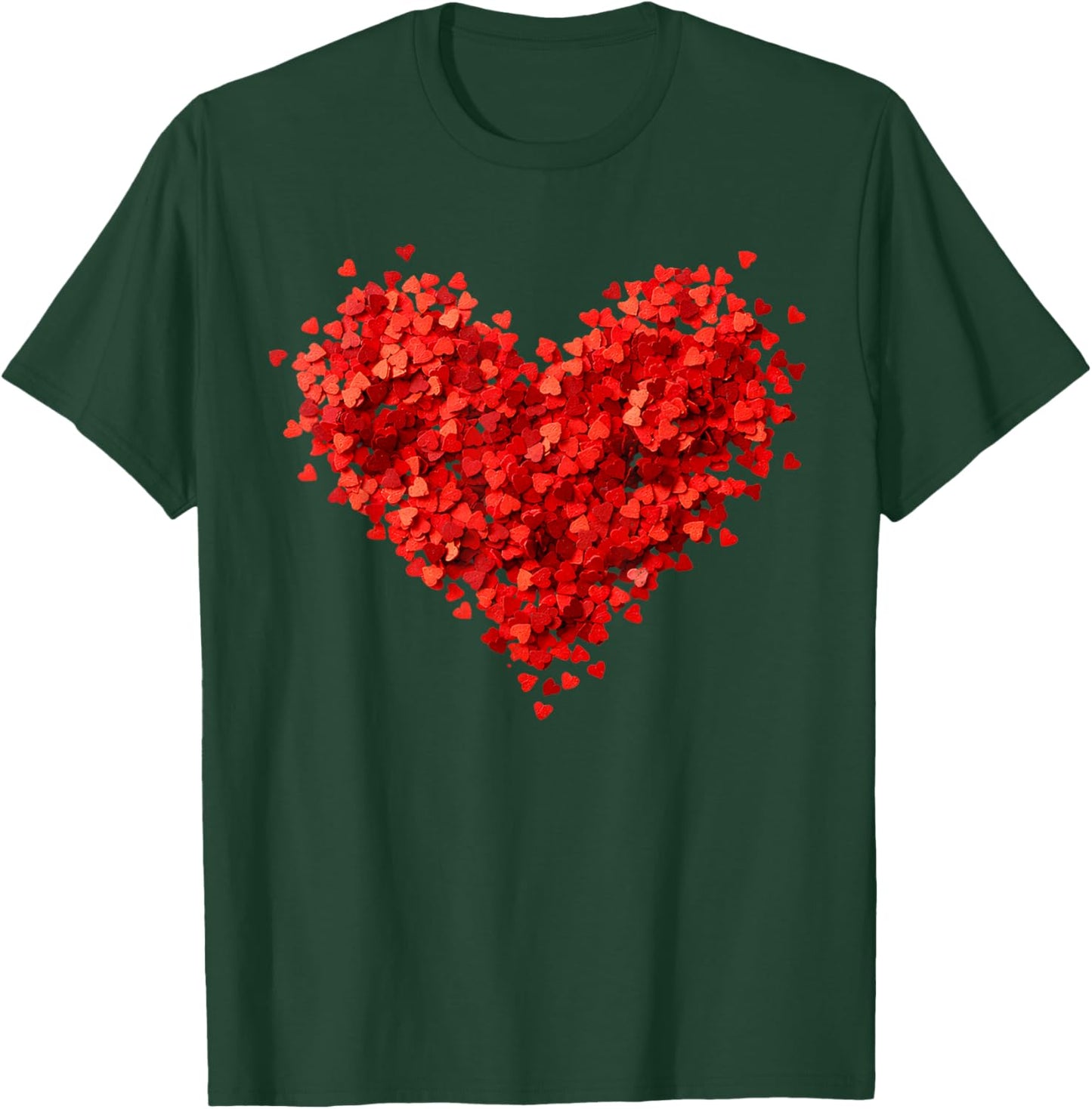 Heart Valentine Love Couple Boys Girls Men Women T-Shirt - T-Shirt | Forest