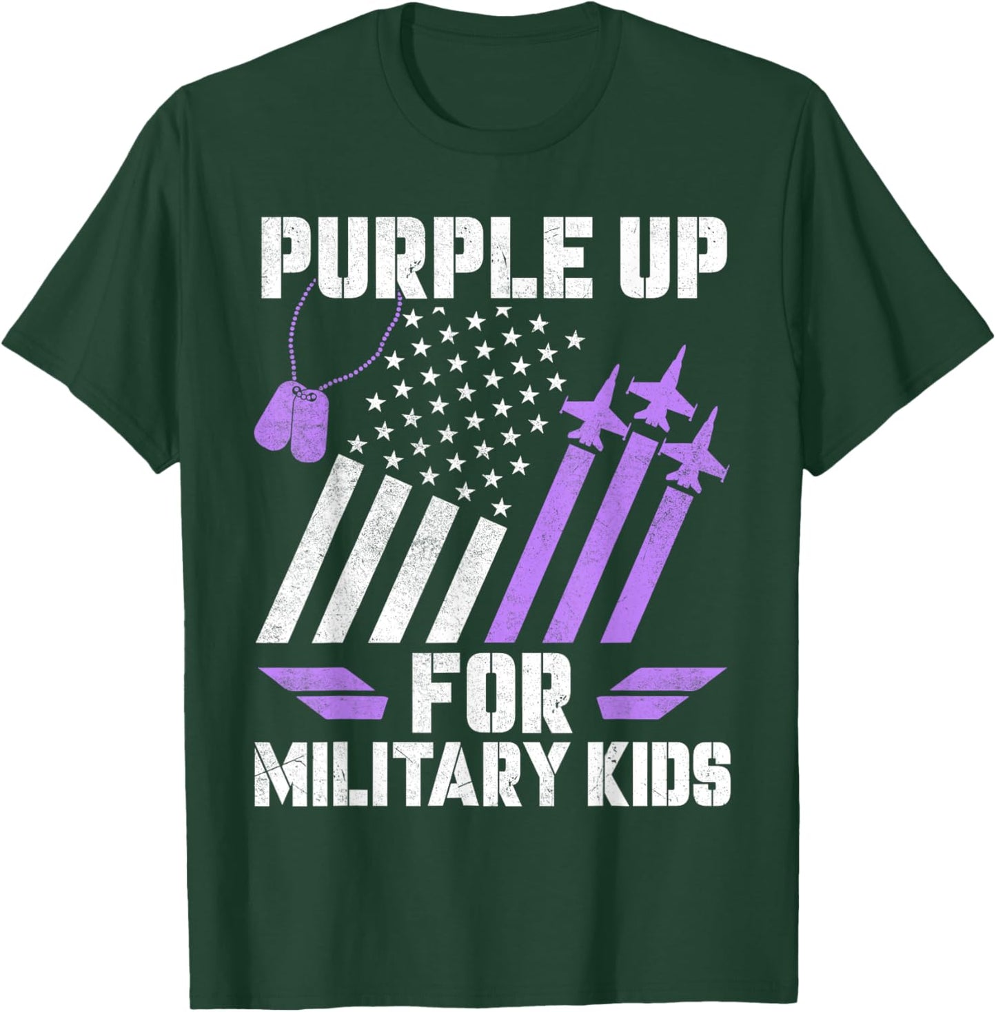 Month of The Military Child Purple Up for Military Kids T-Shirt - T-Shirt | Forest