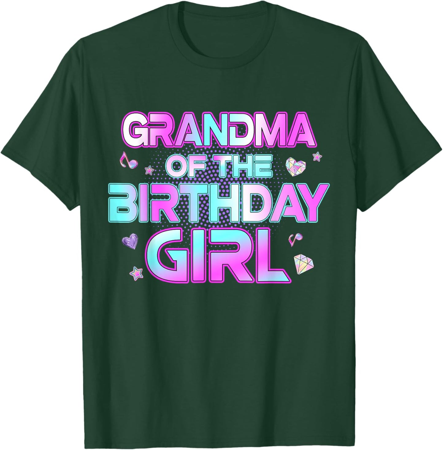 Grandma of The Birthday Girl Matching Family Birthday Party T-Shirt - T-Shirt | Forest