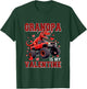 Grandpa is My Valentine T-Rex Sunglasses On Monster Truck T-Shirt - T-Shirt | Forest