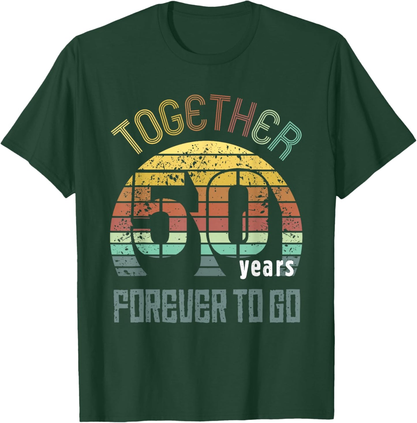 50 Wedding Anniversary for Couple Best 50th Year of Marriage T-Shirt - T-Shirt | Forest