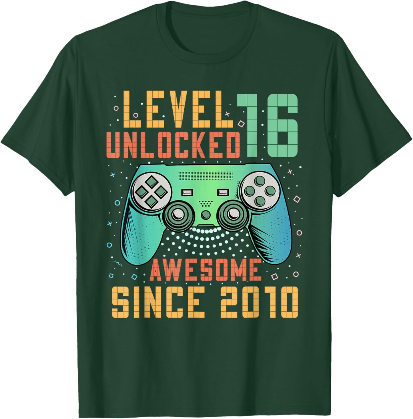 Level 16 Unlocked Awesome Since 2010 16th Birthday Boy T-Shirt - T-Shirt | Forest