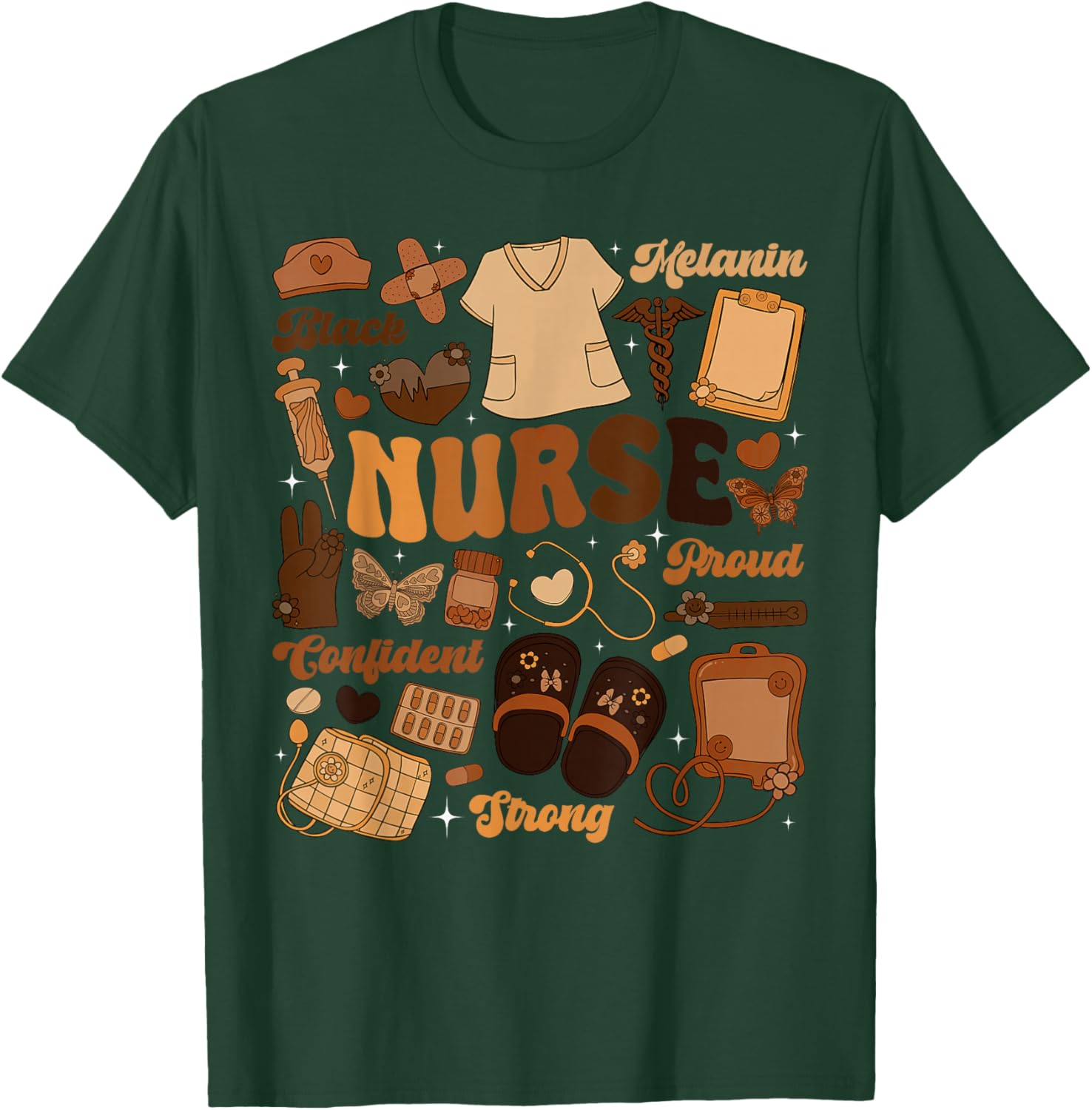 Nurses Black History Month African Americans Women Girls BHM T-Shirt - T-Shirt | Forest