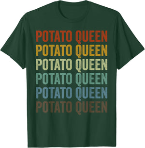 Potato Queen Potato Lover Queen T-Shirt - T-Shirt | Forest